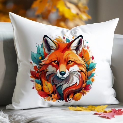 POSZEWKA DEKORACYJNA 50x70 JASIEK OZDOBNA JESIENNA LIS