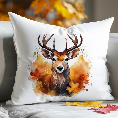 POSZEWKA DEKORACYJNA 50x70 JASIEK OZDOBNA JESIENNA SARNA JELEŃ