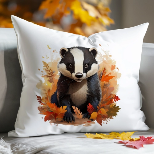 POSZEWKA DEKORACYJNA 40x60 JASIEK OZDOBNA JESIENNA BORSUK