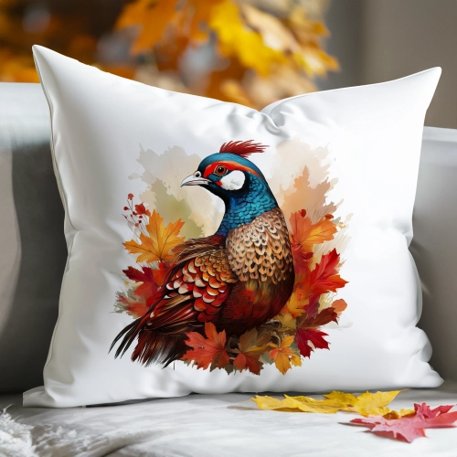 POSZEWKA DEKORACYJNA 50x60 JASIEK OZDOBNA JESIENNA PTAK