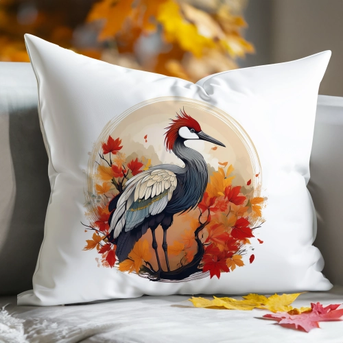 POSZEWKA DEKORACYJNA 50x60 JASIEK OZDOBNA JESIENNA PTAK