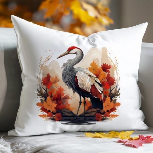 POSZEWKA DEKORACYJNA 50x60 JASIEK OZDOBNA JESIENNA PTAK