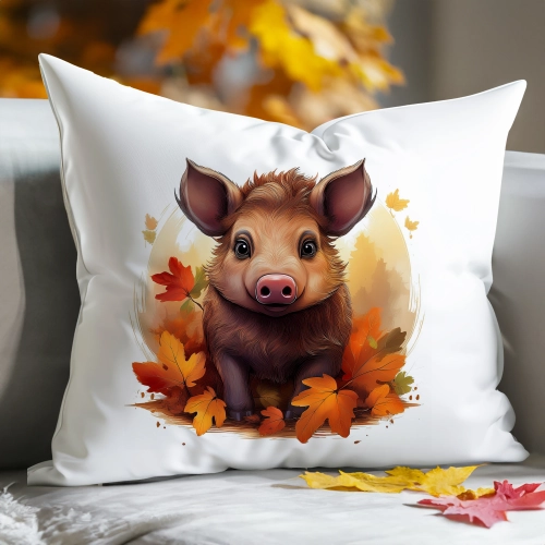 POSZEWKA DEKORACYJNA 40x60 JASIEK OZDOBNA JESIENNA DZIK