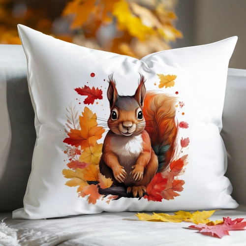 POSZEWKA DEKORACYJNA 50x60 JASIEK OZDOBNA JESIENNA WIEWIÓRKA