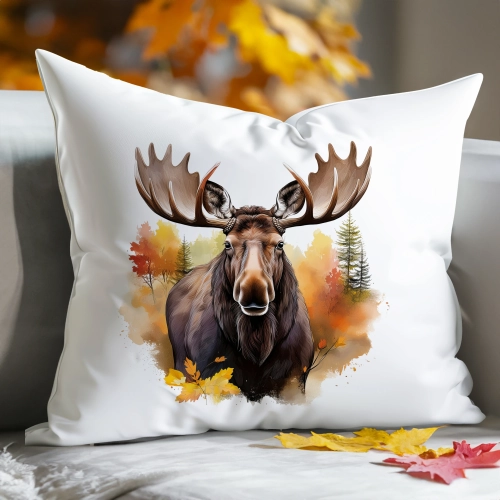 POSZEWKA DEKORACYJNA 50x60 JASIEK OZDOBNA JESIENNA ŁOŚ