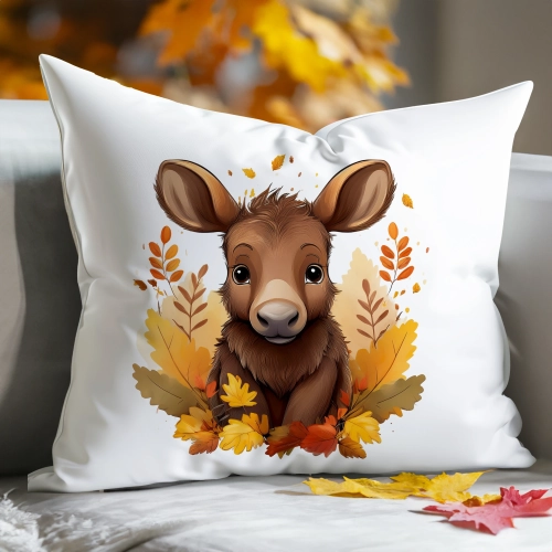 POSZEWKA DEKORACYJNA 50x60 JASIEK OZDOBNA JESIENNA ŁOŚ