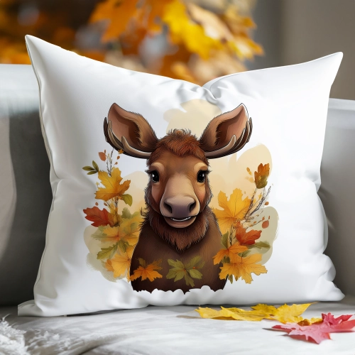 POSZEWKA DEKORACYJNA 50x60 JASIEK OZDOBNA JESIENNA ŁOŚ