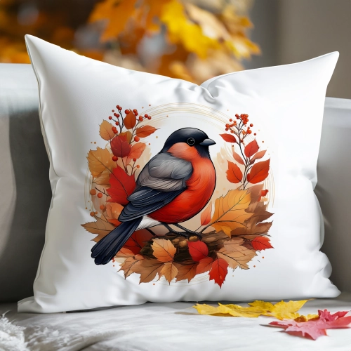 POSZEWKA DEKORACYJNA 40x60 JASIEK OZDOBNA JESIENNA PTAK