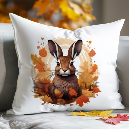 POSZEWKA DEKORACYJNA 50x60 JASIEK OZDOBNA JESIENNA KRÓLIK
