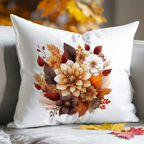 POSZEWKA DEKORACYJNA 50x60 JASIEK OZDOBNA JESIENNA KWIATY