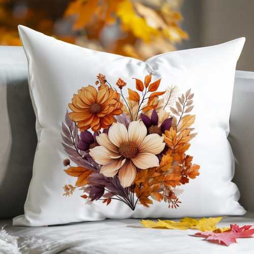 POSZEWKA DEKORACYJNA 50x60 JASIEK OZDOBNA JESIENNA KWIATY