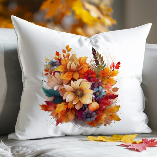 POSZEWKA DEKORACYJNA 50x60 JASIEK OZDOBNA JESIENNA KWIATY
