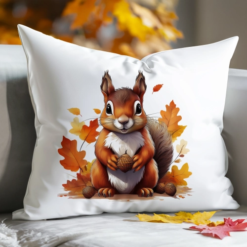 POSZEWKA DEKORACYJNA 40x60 JASIEK OZDOBNA JESIENNA WIEWIÓRKA