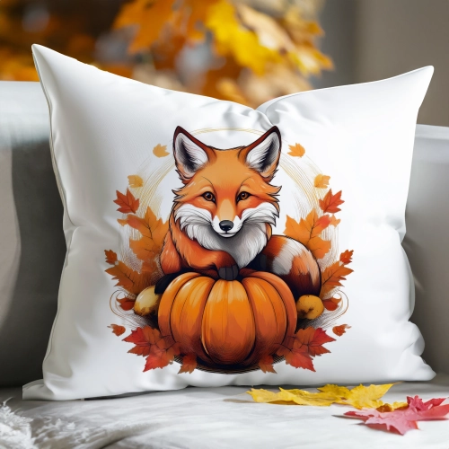 POSZEWKA DEKORACYJNA 40x60 JASIEK OZDOBNA JESIENNA DYNIA LIS