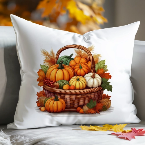 POSZEWKA DEKORACYJNA 50x60 JASIEK OZDOBNA JESIENNA KOSZYK