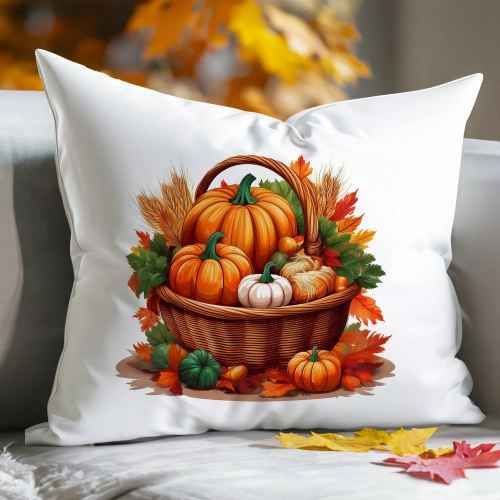 POSZEWKA DEKORACYJNA 50x60 JASIEK OZDOBNA JESIENNA KOSZYK
