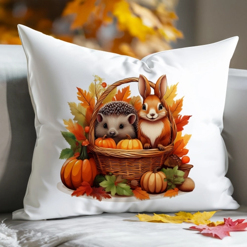 POSZEWKA DEKORACYJNA 40x60 JASIEK OZDOBNA JESIENNA DYNIA KOSZYK