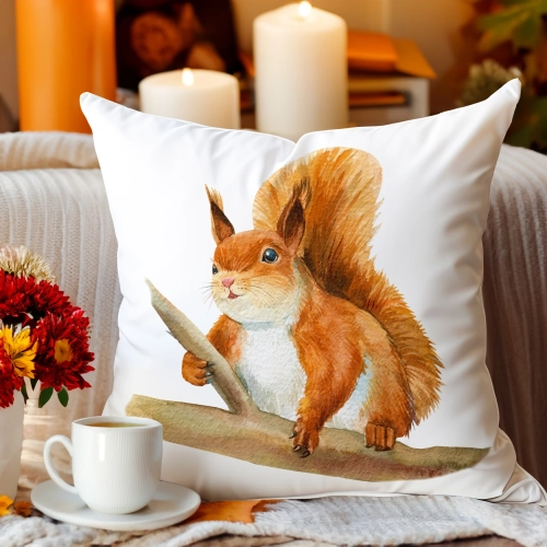 Jesienna poszewka welur 45x45 cm velvet J&W