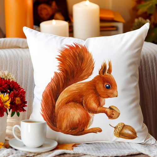 Jesienna poszewka welur 45x45 cm velvet J&W