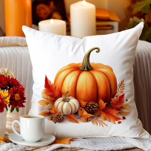 POSZEWKA DEKORACYJNA 40x40 JASIEK OZDOBNA JESIENNA DYNIA