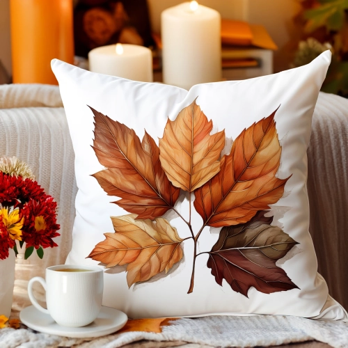 Jesienna poszewka welur 45x45 cm velvet J&W