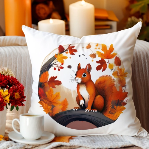 Jesienna poszewka welur 45x45 cm velvet J&W