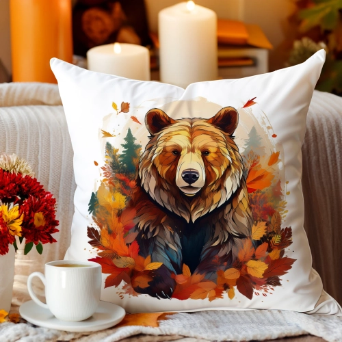 Jesienna poszewka welur 45x45 cm velvet J&W