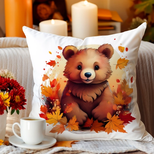 Jesienna poszewka welur 45x45 cm velvet J&W