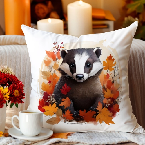 Jesienna poszewka welur 45x45 cm velvet J&W