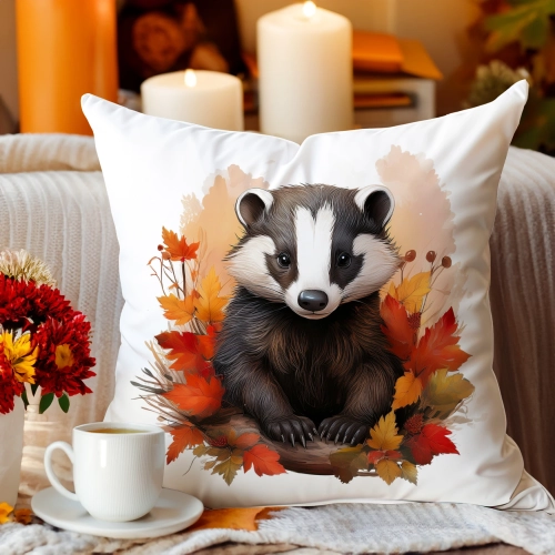 Jesienna poszewka welur 45x45 cm velvet J&W