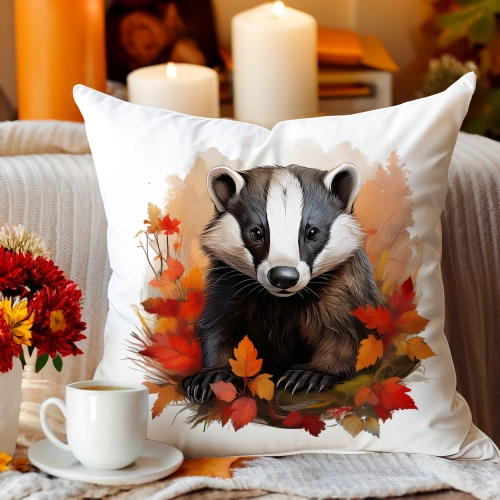 Jesienna poszewka welur 45x45 cm velvet J&W