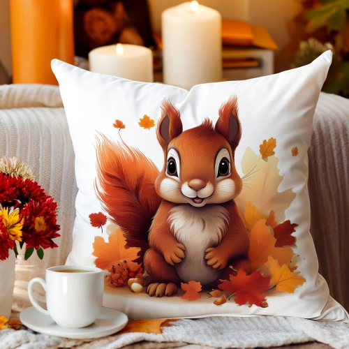 Jesienna poszewka welur 45x45 cm velvet J&W