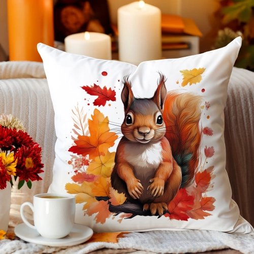 Jesienna poszewka welur 45x45 cm velvet J&W