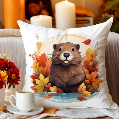 Jesienna poszewka welur 45x45 cm velvet J&W