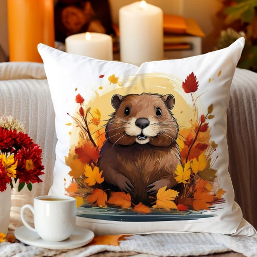 Jesienna poszewka welur 45x45 cm velvet J&W