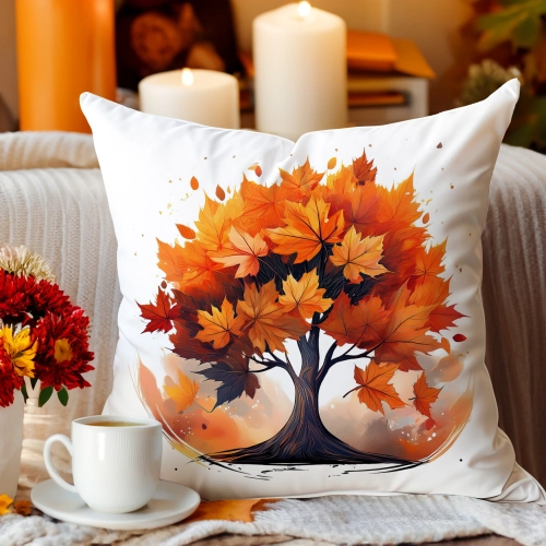 POSZEWKA DEKORACYJNA 40x40 JASIEK OZDOBNA JESIENNA DRZEWO