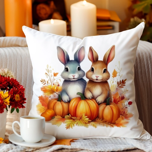 Jesienna poszewka welur 45x45 cm velvet J&W