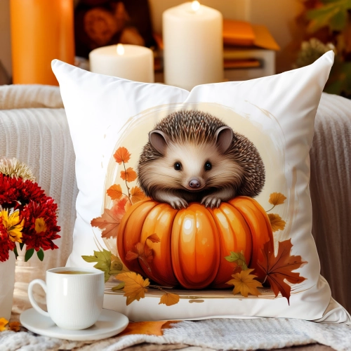 Jesienna poszewka welur 45x45 cm velvet J&W