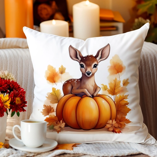 Jesienna poszewka welur 45x45 cm velvet J&W