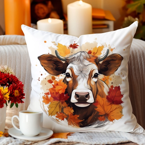 Jesienna poszewka welur 45x45 cm velvet J&W