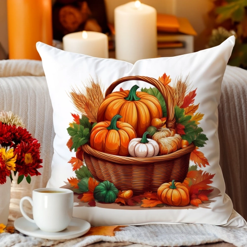 Jesienna poszewka welur 45x45 cm velvet J&W