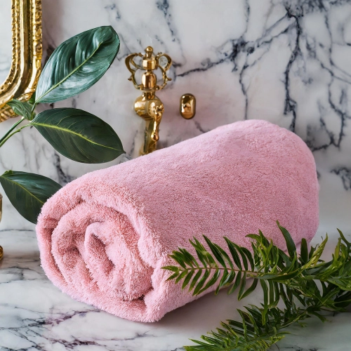 GRUBY RĘCZNIK KĄPIELOWY 30x50cm 500g/m2 PREMIUM CHŁONNY JASNY RÓŻ