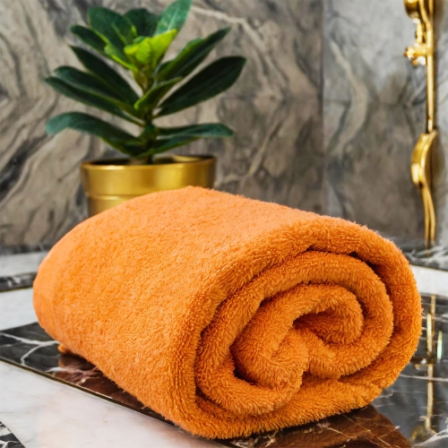 GRUBY RĘCZNIK KĄPIELOWY 50x100cm 500g/m2 PREMIUM CHŁONNY MARCHEWKA