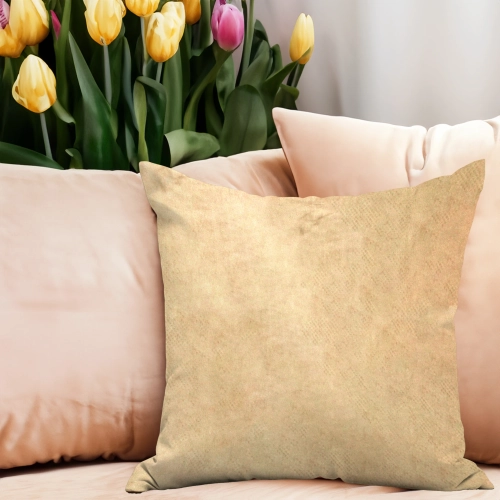 BEŻOWA POSZEWKA DEKORACYJNA WELUROWA 45x45 WELUR VELVET NA PODUSZKĘ