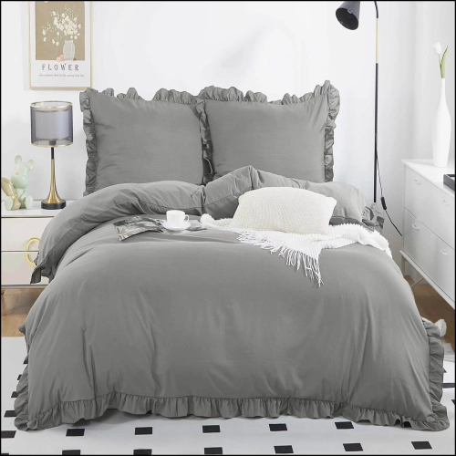 KOMPLET POŚCIELI Z FALBANKĄ BAWEŁNA FALBANA 2 POSZEWKI 70x80 POSZWA