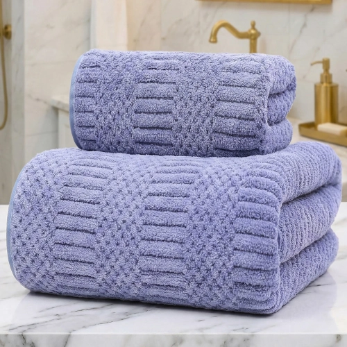 LUKSUSOWY KOMPLET RĘCZNIKÓW KĄPIELOWYCH 70x140cm + 30x75 MIKROFIBRA CHŁONNE