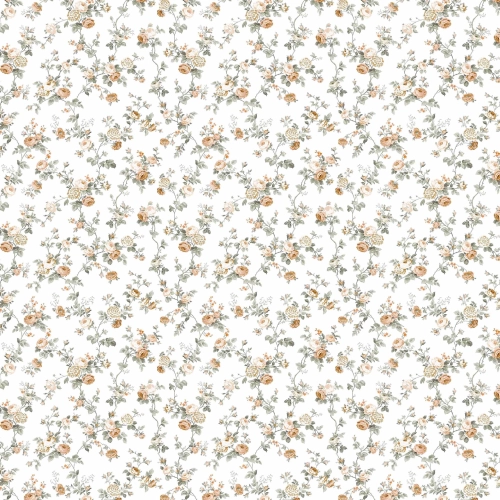 Tkanina bawełniana na metry wzór w herbaciane róże w stylu prowansalskim