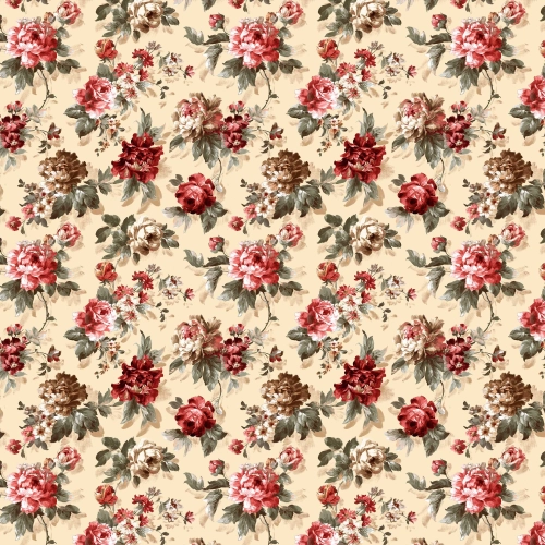 Tkanina bawełniana na metry wzór w malarskie bordowe peonie