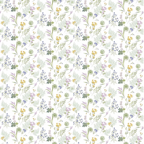 Tkanina bawełniana na metry wzór w delikatne polne kwiaty