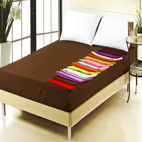 PRZEŚCIERADŁO TRADYCYJNE 200x220 BEZ GUMKI 100% BAWEŁNA PREMIUM BRĄZOWY